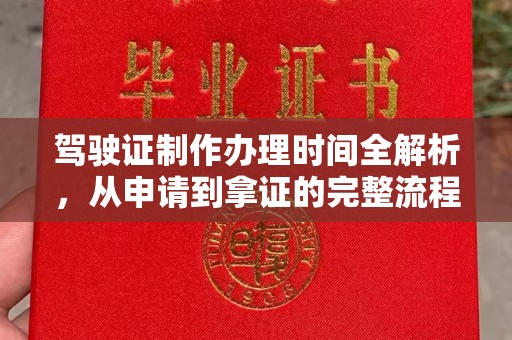疏勒驾驶证制作办理时间全解析，从申请到拿证的完整流程