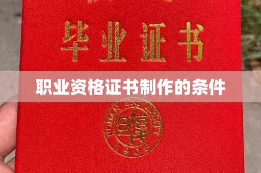 疏勒职业资格证书制作的条件