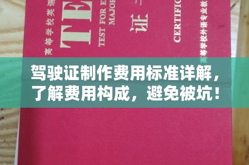 疏勒驾驶证制作费用标准详解，了解费用构成，避免被坑！