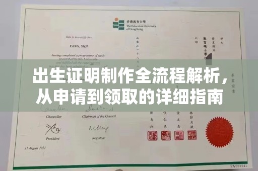 疏勒出生证明制作全流程解析，从申请到领取的详细指南