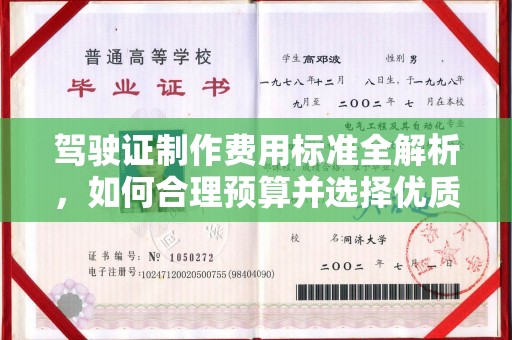 疏勒驾驶证制作费用标准全解析，如何合理预算并选择优质服务？